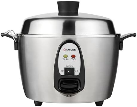 Silver stainless steel six cup cooker
