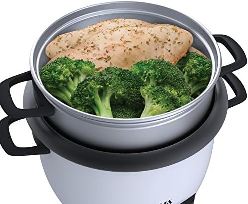 White fourteen cup steamer grain cooker — photo 4