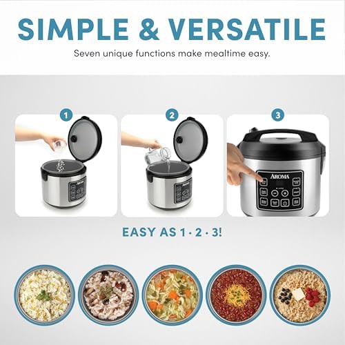 Stainless and black ten cup digital steamer — photo 4
