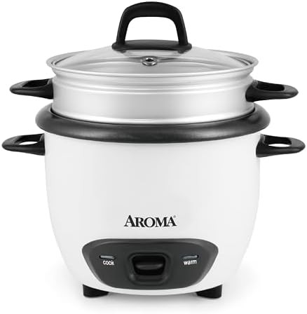 White three cup one touch steamer