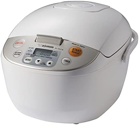 White ten cup micom rice cooker japanese style