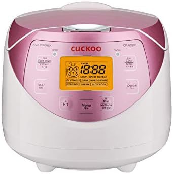 Pink 12-cup micom fuzzy logic rice cooker