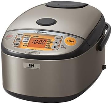 Dark gray induction rice cooker and warmer