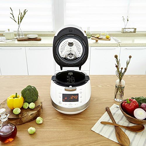 White and silver 6-cup induction pressure cooker — photo 4
