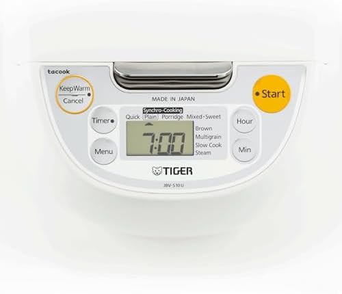 White 5.5 cup micom rice cooker with steamer — photo 4