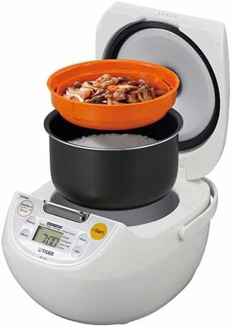 White 5.5 cup micom rice cooker with steamer — photo 5