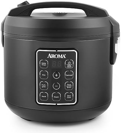 Digital black twelve cup rice multicooker