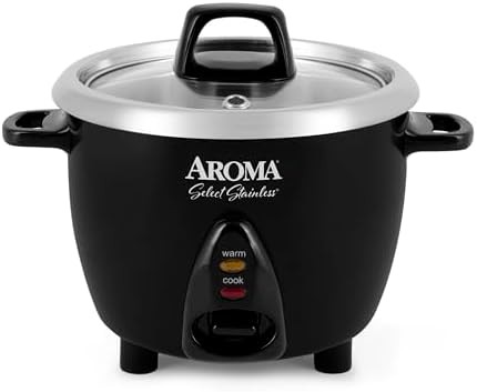 Black six cup cooker with stainless pot