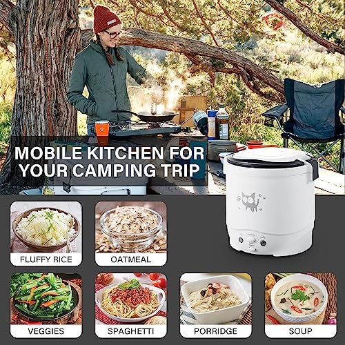 Portable white mini cooker for cars — photo 3