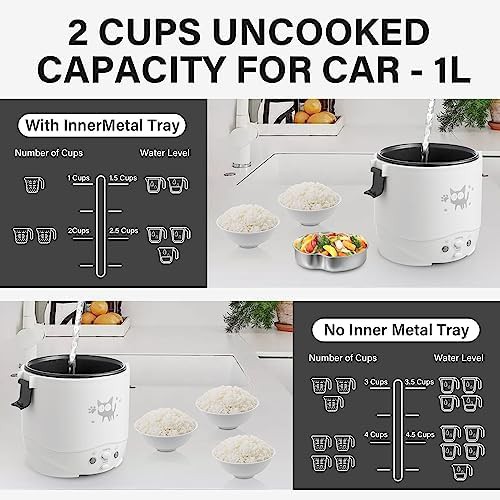 Portable white mini cooker for cars — photo 4