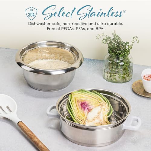 White six cup stainless pot style cooker — photo 3