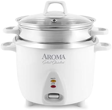 White fourteen cup stainless pot cooker