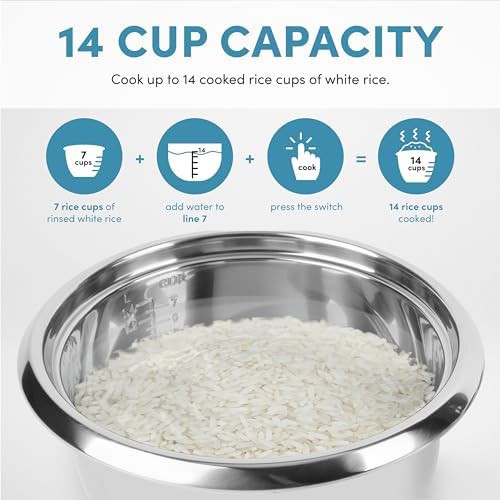 White fourteen cup stainless pot cooker — photo 5