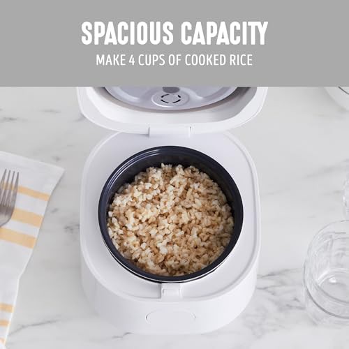 White digital ceramic rice cooker two cups — photo 5