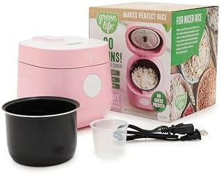 Pink digital ceramic rice cooker two cups