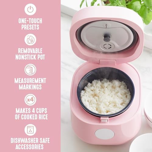 Pink digital ceramic rice cooker two cups — photo 4