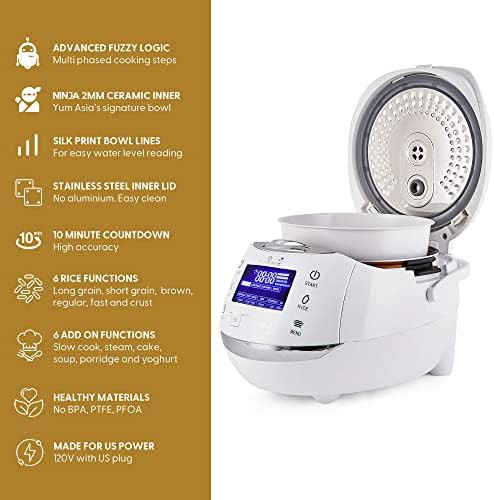 Sakura white silver fuzzy logic rice cooker — photo 5
