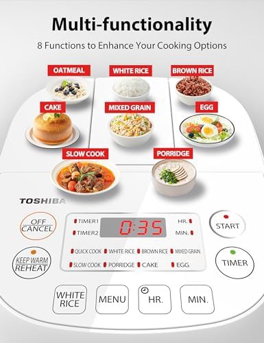 White mini fuzzy logic rice cooker 3 cup — photo 3