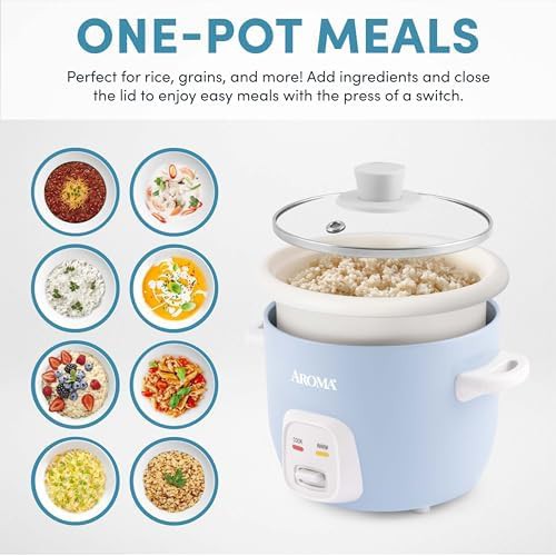 Mini blue four cup ceramic cooker — photo 3