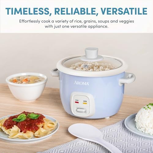 Mini blue four cup ceramic cooker — photo 4