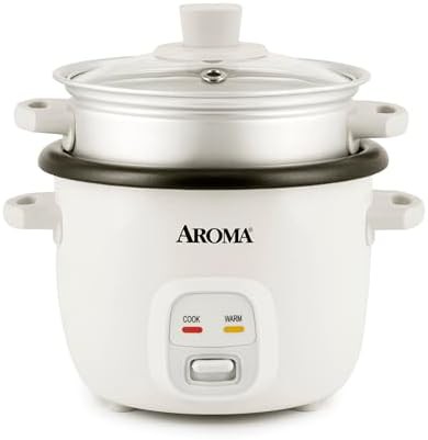 Digital non stick four cup white cooker