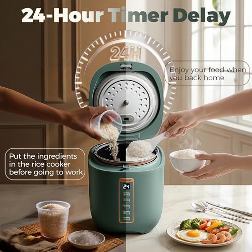 Small green portable rice cooker 2 cups — photo 4