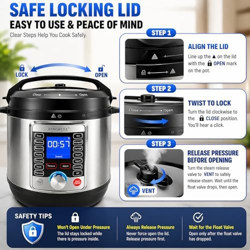 Black stainless steel 14-in-1 electric pressure cooker — photo 5