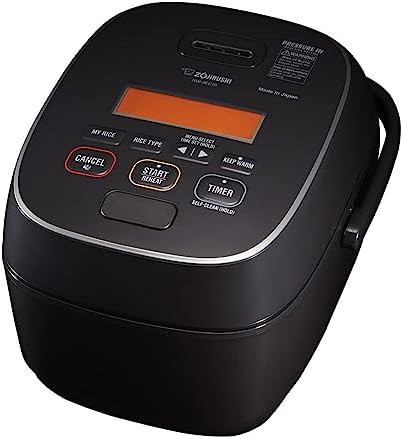 Black pressure induction cooker with oatmeal setting