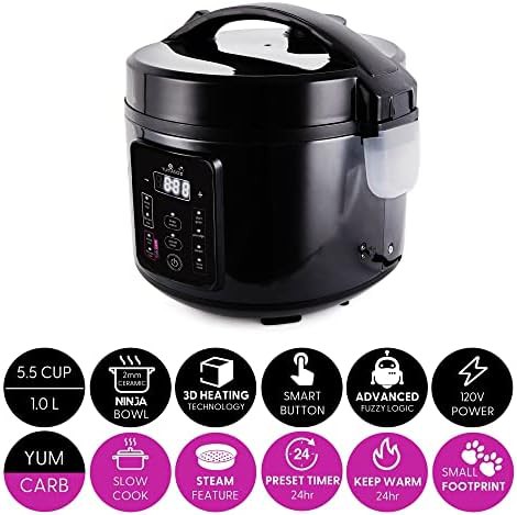 Kumo YumCarb dark stainless rice cooker — photo 4