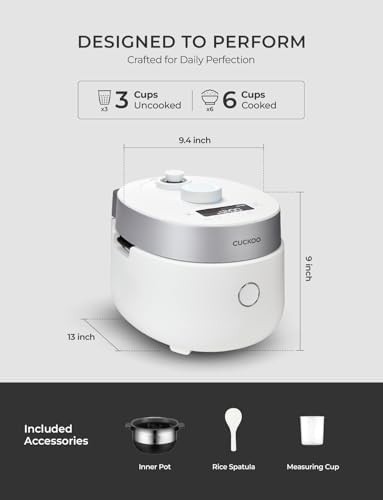 White 3-cup twin pressure induction cooker — photo 3