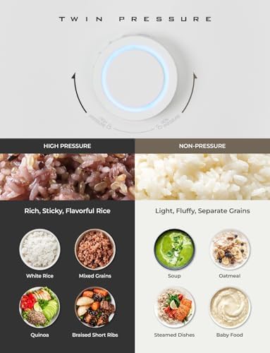 White 3-cup twin pressure induction cooker — photo 4
