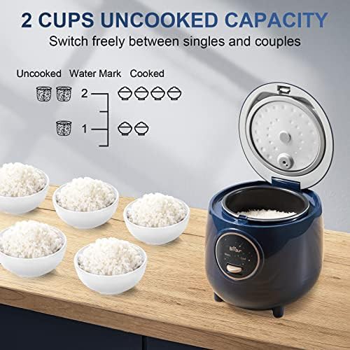 Blue mini nonstick rice cooker — photo 3