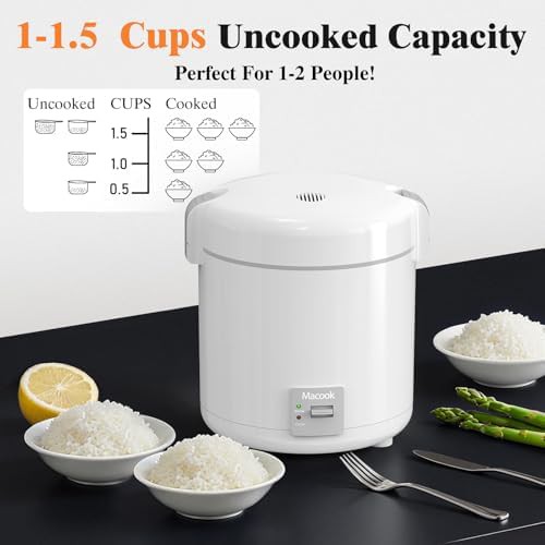 White travel mini nonstick rice cooker — photo 3
