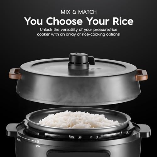 Black Japanese style electric pressure rice cooker — photo 3