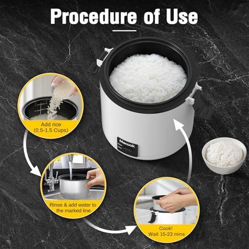 Black portable mini bento rice cooker — photo 3