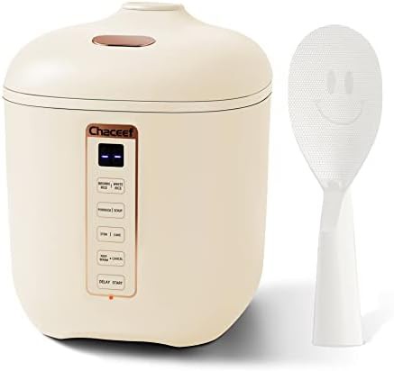 Compact white mini rice cooker 2 cups