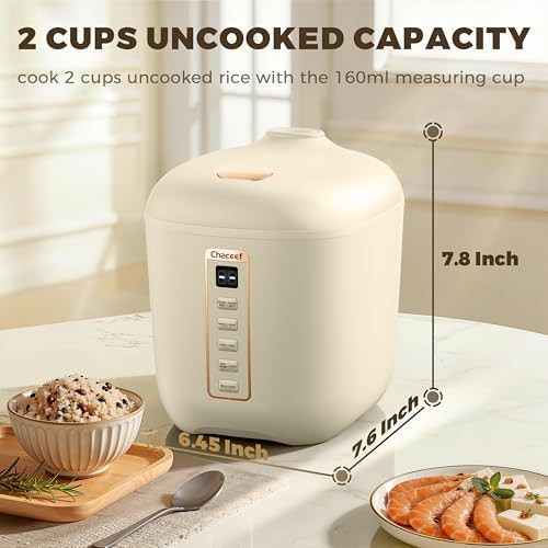 Compact white mini rice cooker 2 cups — photo 3