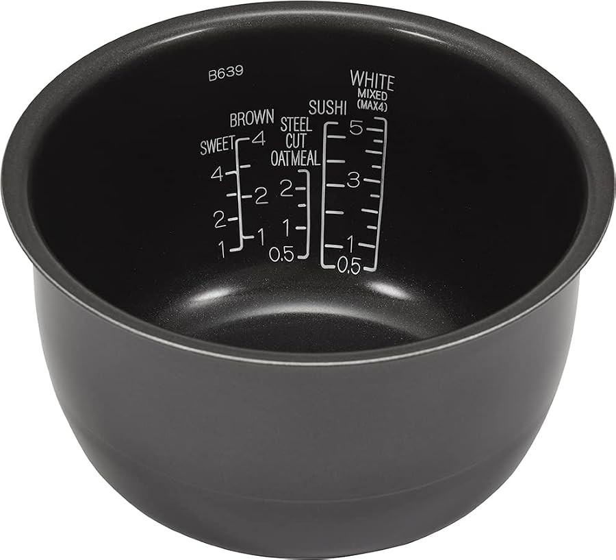 Black induction rice cooker with steamer basket — photo 3