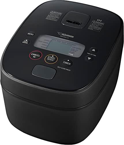 Black induction six cup cooker with steamer