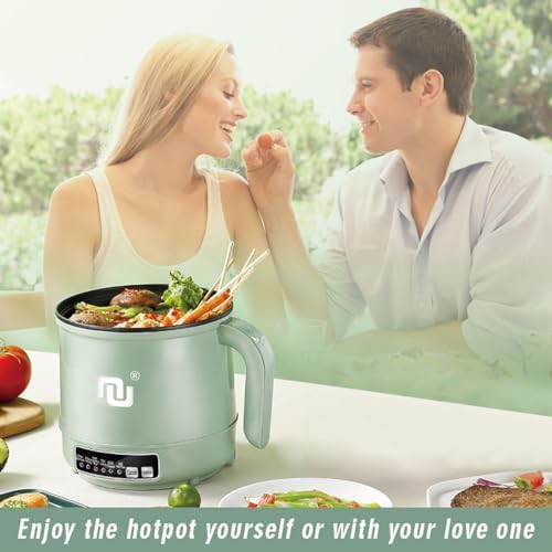 Green smart mini hot pot and noodle cooker — photo 5