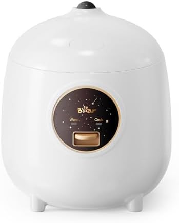White mini nonstick rice cooker