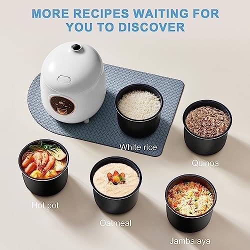 White mini nonstick rice cooker — photo 3