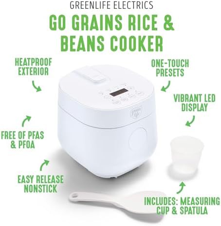 White digital rice and beans cooker — photo 3