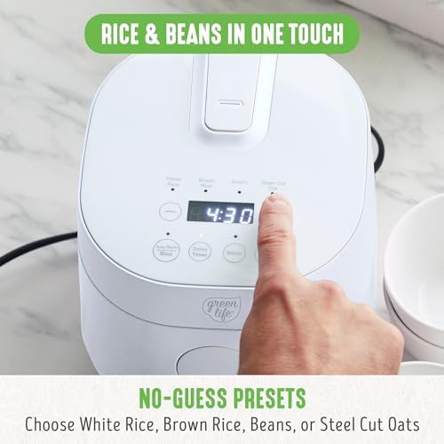 White digital rice and beans cooker — photo 5