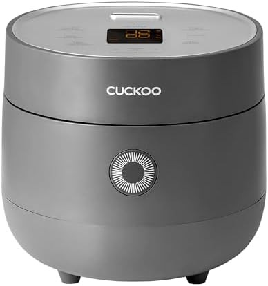 Gray 6-cup micom cooker with removable lid