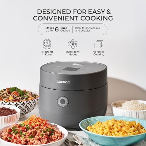 Gray 6-cup micom cooker with removable lid — photo 3