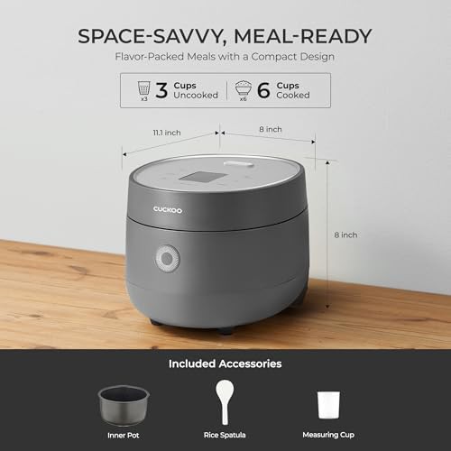 Gray 6-cup micom cooker with removable lid — photo 4