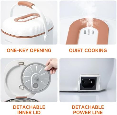 Brown mini rice cooker and food steamer — photo 4