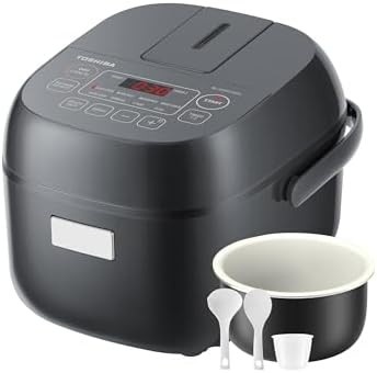 Small grey three cup digital nonstick cooker