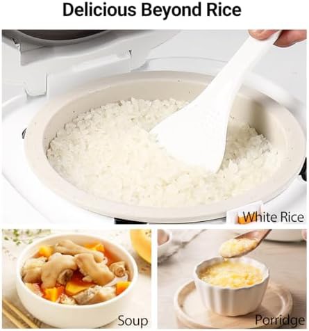 White ceramic four cup rice cooker — photo 5